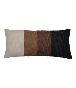 Creative Co-Op Woven Cotton Slub Lumbar Pillow, Multi Color