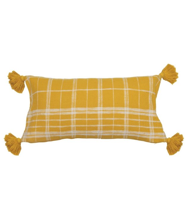 lumbar pillow with tassels