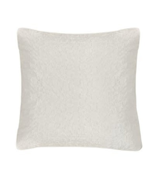 Hiend Accents Porto Matelassé Euro Sham, Vintage White