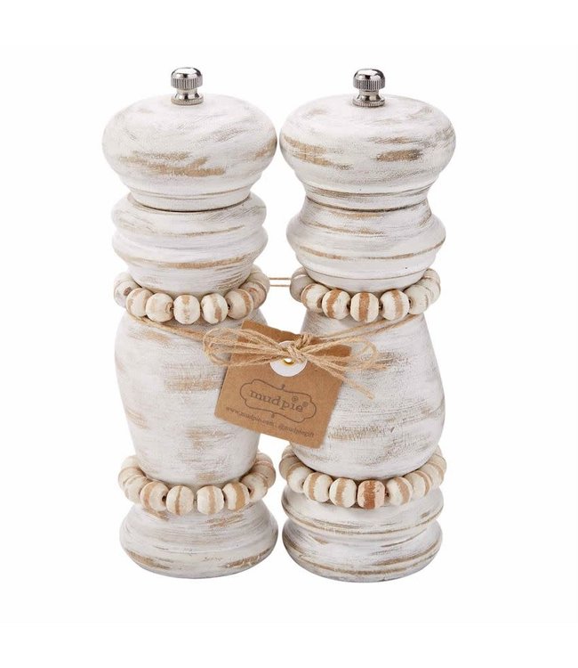 MudPie White Beaded Grinder Set