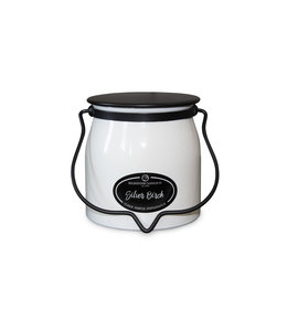 Milkhouse Candle Company Butter Jar 16 oz: Silver Birch