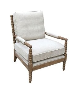 Spindle Linen Chair