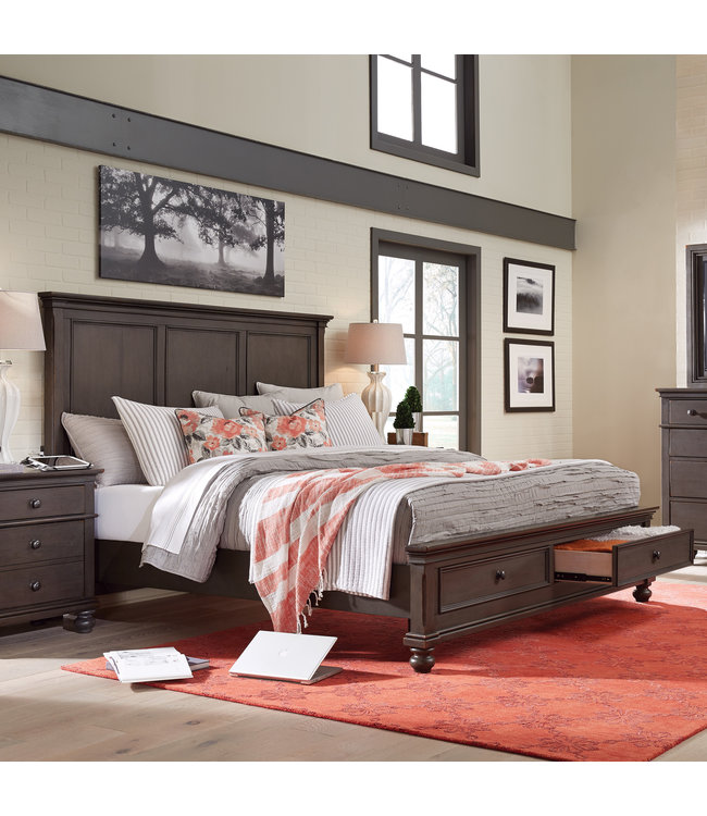 Aspen Home Oxford Queen Panel Bed With Storage Footboard
