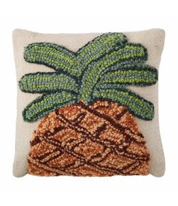 MudPie Pineapple Mini Hooked Pillow