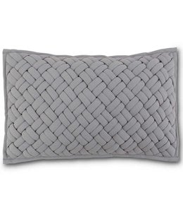 K&K Interiors Rectangular Gray Chunky Woven Pillow