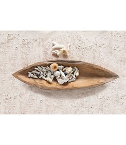 Creative Co-Op Decorative Hand-Carved Teakwood Bowl