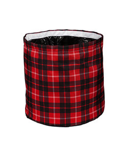 Evergreen TimelessTartan Round Fabric Planters- Large