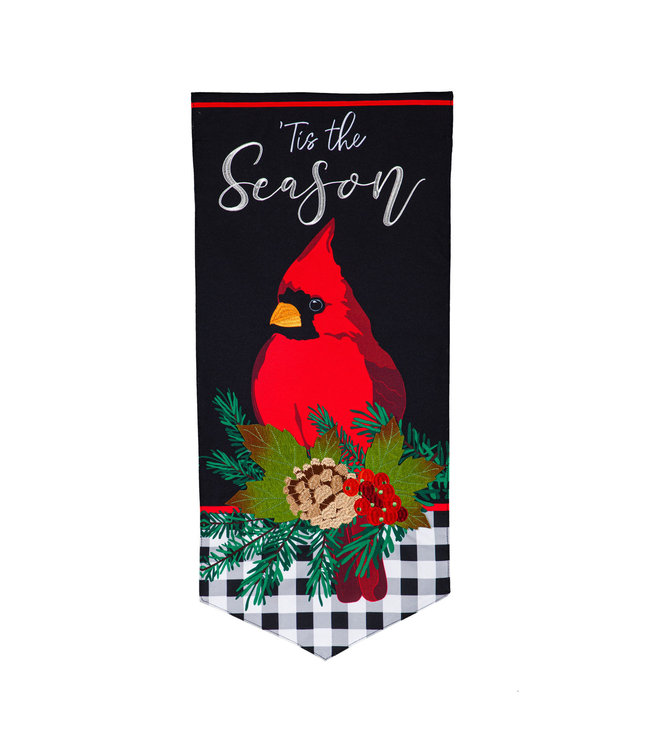 Evergreen Tis' the Season Cardinal Everlasting Impressions Textile Decor