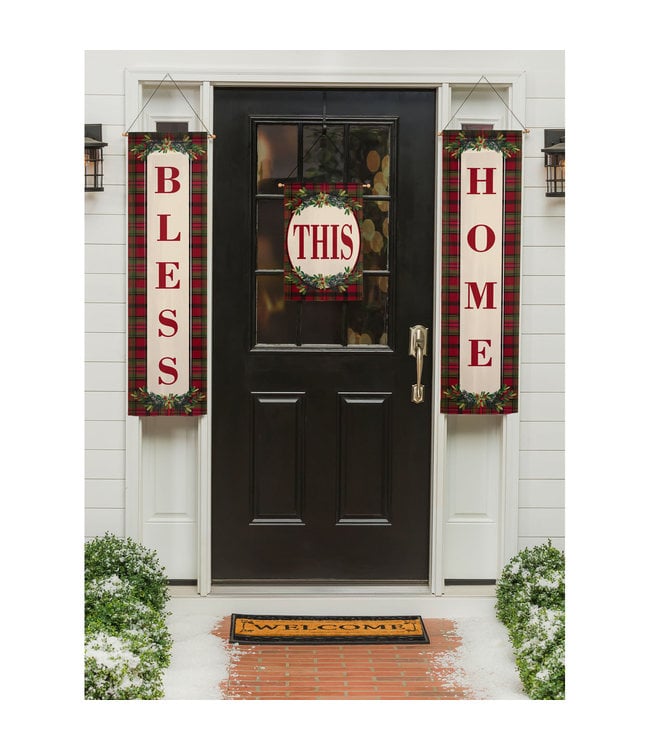 Evergreen Christmas Blessings Door Banner Kit