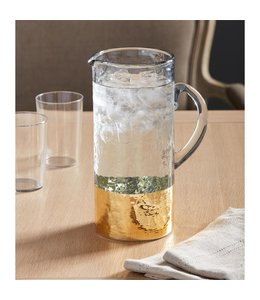 MudPie Gold Hammered Glass Pitcher