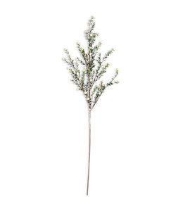 K&K Interiors Snowy Boxwood and White Berry Stem