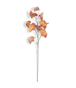 K&K Interiors 30 Inch Orange Two-Tone Gingko Stem