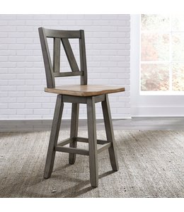 Liberty Furniture Lindsey Farm Counter Height Swivel Chair