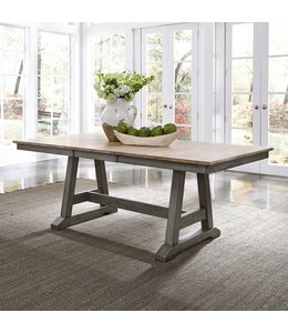 Liberty Furniture Lindsey Farm Trestle Table With Butterfly Leaf