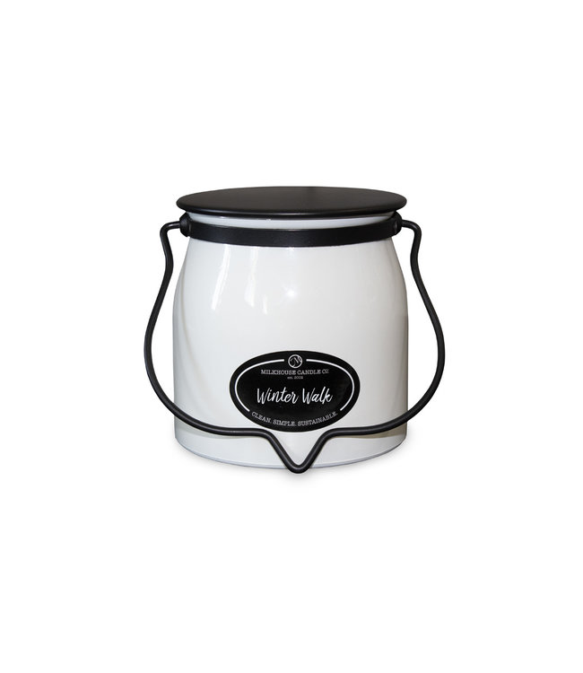 Milkhouse Candle Company Butter Jar 16 Oz: Winter Walk