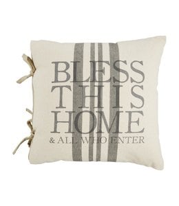 MudPie Blessing Tie Pillow