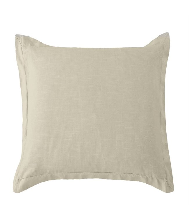 Hiend Accents Washed Linen Tailored Euro Sham, Light Tan