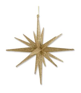 K&K Interiors 18 Point Glitter Star Ornament