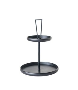 Bloomingville Decorative Metal 2-Tier Tray, Black