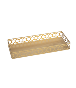 Ganz Gold Honeycomb Decorative Tray-Small