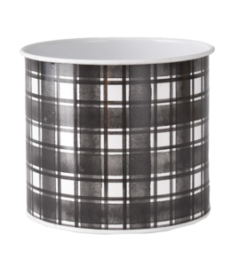 Ganz Black Plaid Tin Container