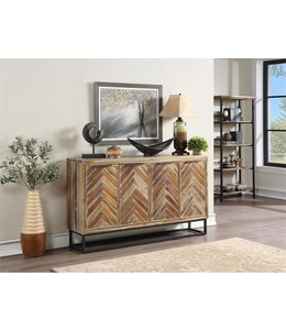 Coast to Coast Natural Brown Media Credenza