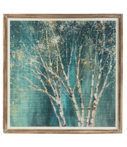 Ganz Blue & Gold Birch Wall Decor