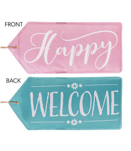 Evergreen Happy, Welcome Reversible Door Tag