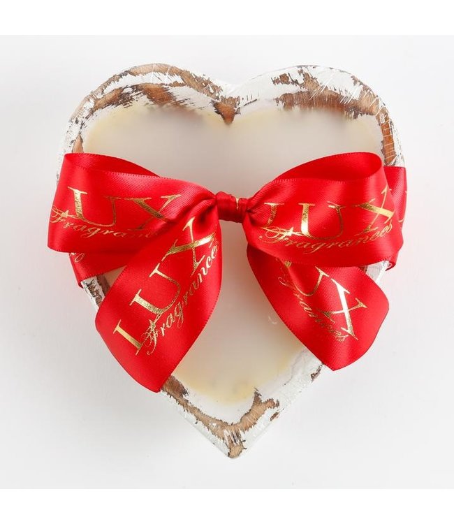 Lux Fragrances A Dozen Roses- Heart-Shaped Dough Bowl Candle