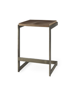 Mercana Kiran Medium Brown Wood Barstool