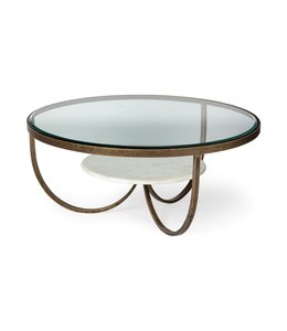 Mercana Reinhardt  Round Glass Top  Coffee Table