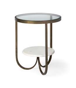 Mercana Reinhardt II Round Glass Side Table