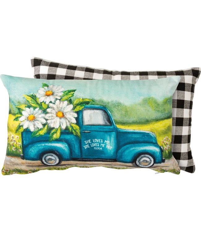 Primitives By Kathy Daisy Truck Pillow