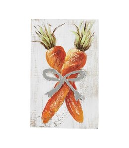 MudPie Carrot Art Wood Plaque