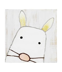 MudPie Easter Bunny Wood Art Plaque