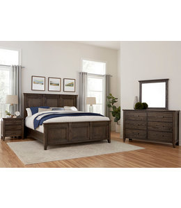 Vaughan-Bassett King Passageways Bed - Charleston Brown