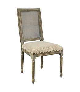 Forty West Square Maxwell Side Chair: Snow Leopard