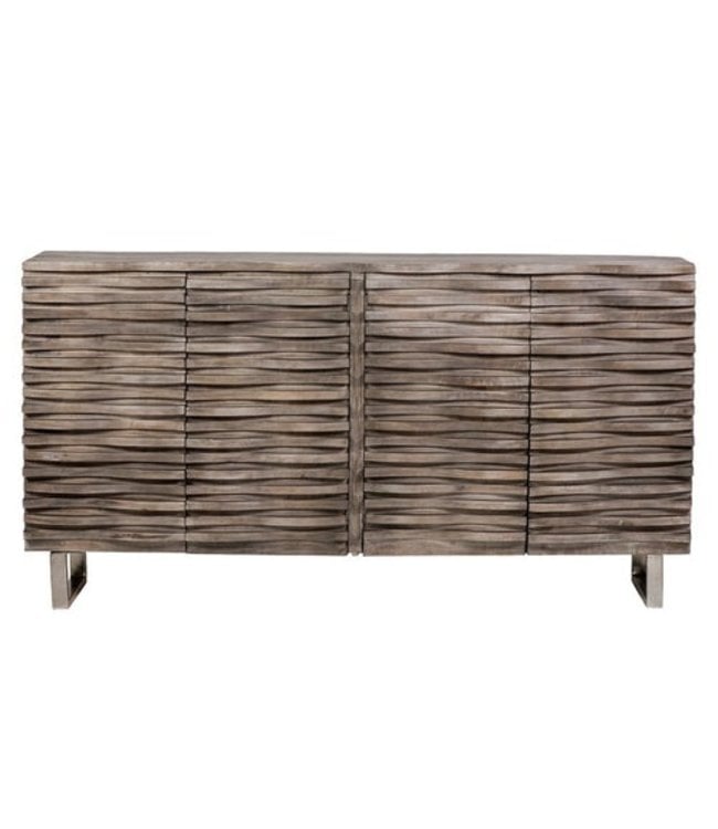 Crestview Collection Bengal Manor Mango Wood Wave Grey Sideboard