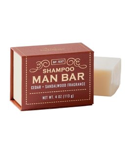 San Francisco Soap Co Shampoo Man Bar- Cedar & Sandalwood