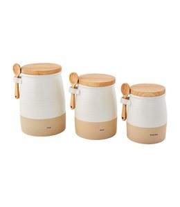 MudPie Stoneware Canister Set