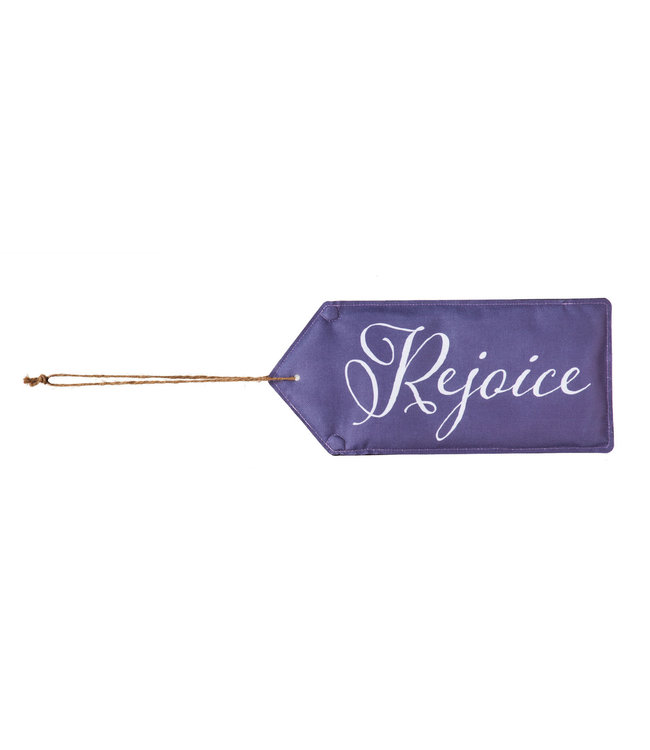 Evergreen Rejoice Door Tag