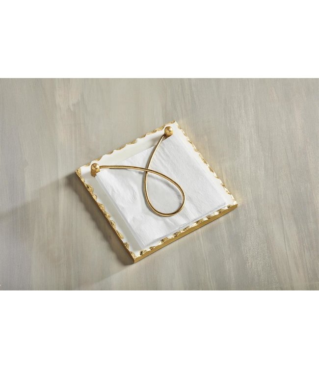 MudPie Gold Edge Napkin Holder