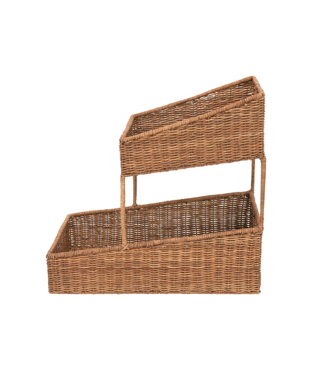 Creative Co-Op Hand-Woven Wicker French Bakery Basket