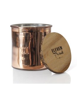 Eleven Point Pumpkin Please Rock Star Candle in Rose Copper