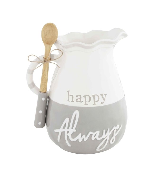 MudPie Happy Always Pitcher Set