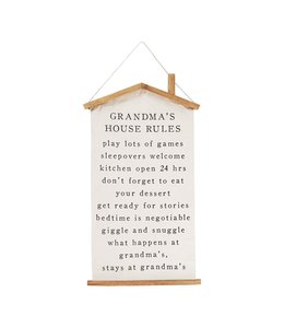 MudPie Grandma's House Rules Hanger