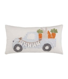 MudPie Bunny Truck Pillow