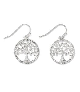 Periwinkle By Barlow Tree Of Life W/ Crystal- Earrings