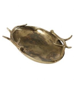 Accent Decor Metal Antler Bowl