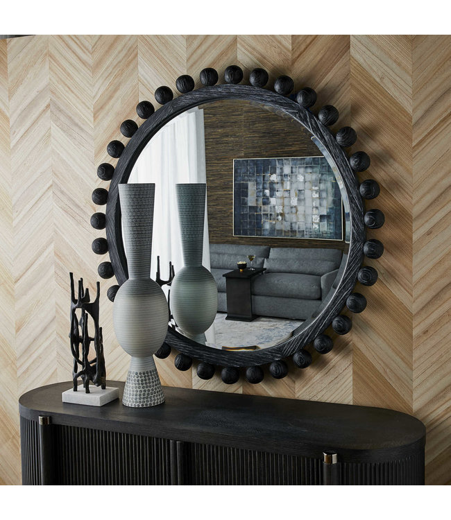 Uttermost Brianza Ebony Round Mirror